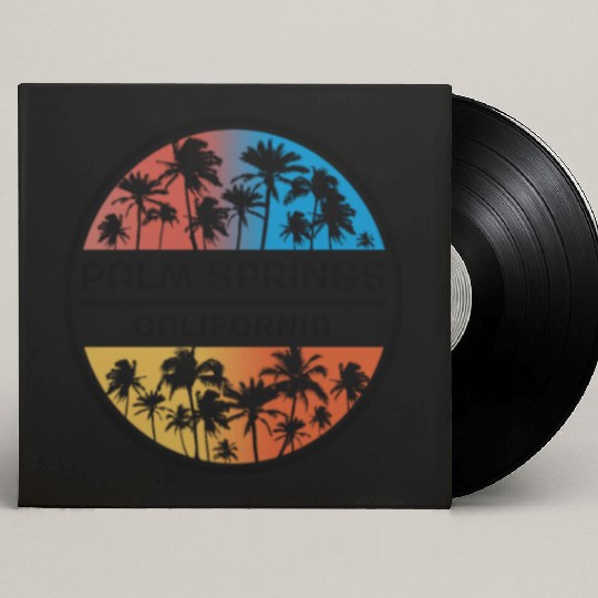 Palm Springs California Palm Tree Stylish Custom Vinyl Record Sleeves