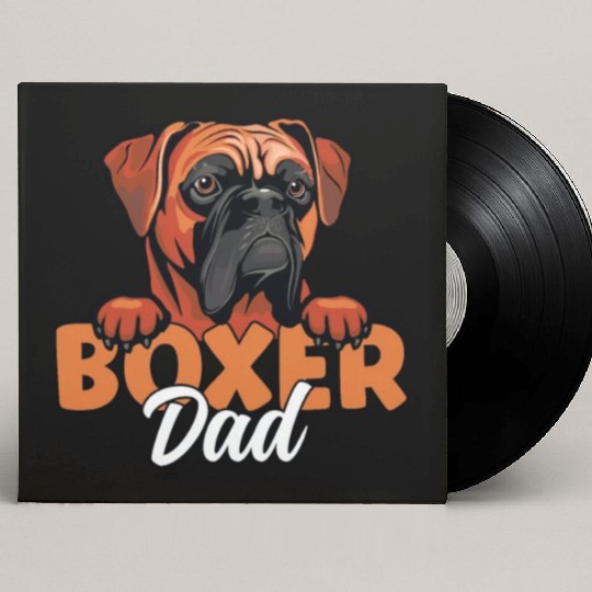 Boxer Dad Dog Lover Boxer Dog Father Boxer Dog Custom Vinyl Record Sleeves