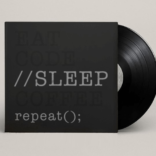 Computer Science Python Programmer Eat Code Sleep Custom Vinyl Record Sleeves