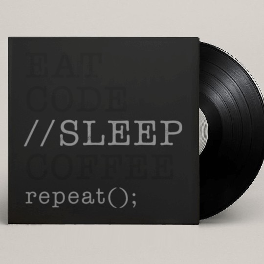 Computer Science Python Programmer Eat Code Sleep Custom Vinyl Record Sleeves