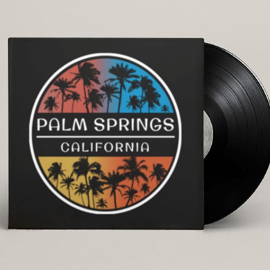 Palm Springs California Stylish Vacation Souvenir Custom Vinyl Record Sleeves