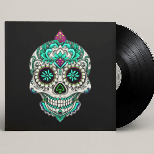 Royal Sugar Skull Custom Vinyl Record Sleeves