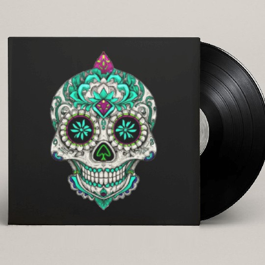 Royal Sugar Skull Custom Vinyl Record Sleeves