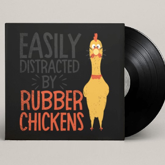 Rubber Chicken Enthusiast Loud Scream Yellow Custom Vinyl Record Sleeves
