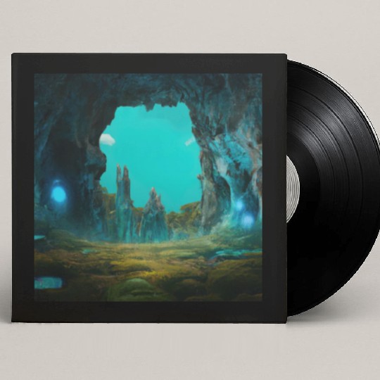 Bioluminescent Underground Landscapes Custom Vinyl Record Sleeves