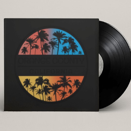 Orange County California Palm Tree Stylish Custom Vinyl Record Sleeves