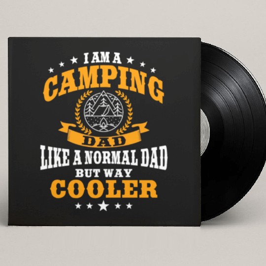 Funny Camping Dad Saying Summer Camp For Men Custom Vinyl Record Sleeves