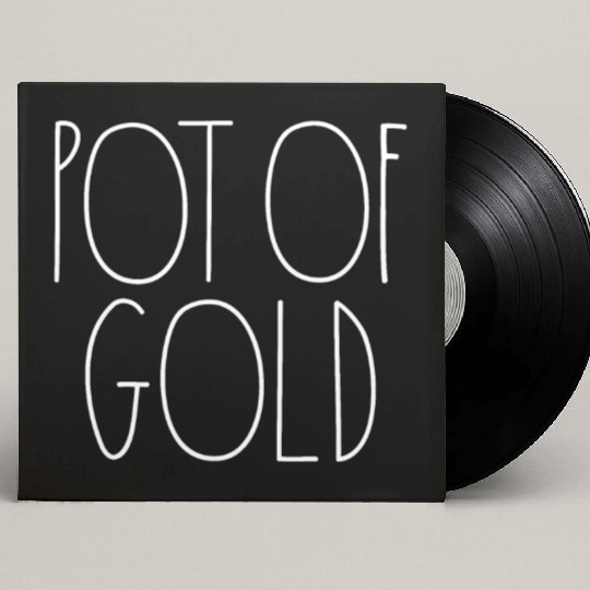 Pot of Gold White Rae Dunn Inspired Minimalist Custom Vinyl Record Sleeves