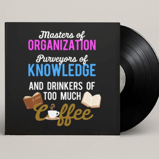 Librarian Bookworm Book Nerd Reading Library Custom Vinyl Record Sleeves