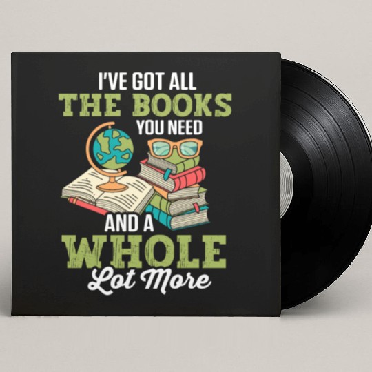 Librarian Bookworm Book Nerd Reading Library Custom Vinyl Record Sleeves