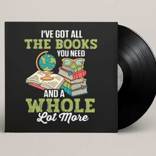Librarian Bookworm Book Nerd Reading Library Custom Vinyl Record Sleeves
