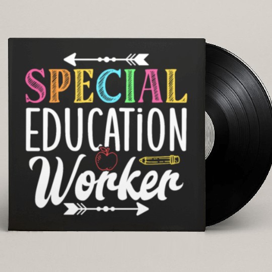 Special Education Worker Sped Teacher Awareness Custom Vinyl Record Sleeves