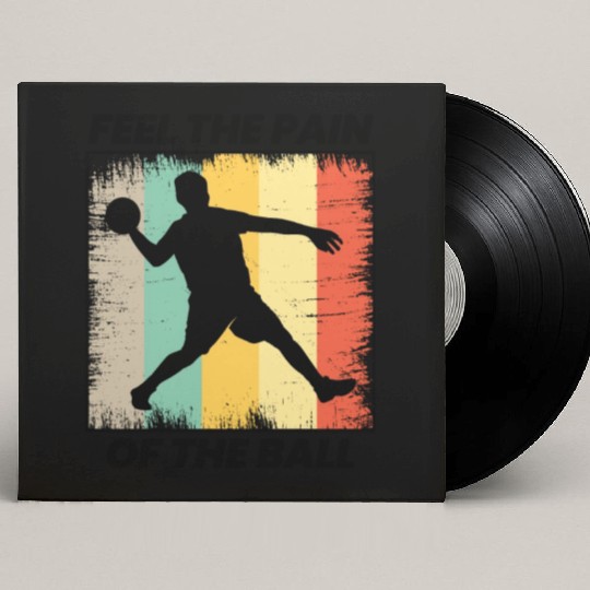 Dodgeball Player Coach Team Sports Vintage Retro Custom Vinyl Record Sleeves