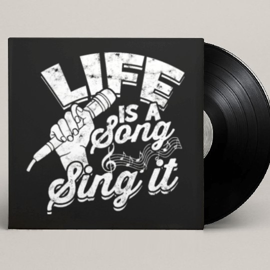 Life is a song, sing it - Music Custom Vinyl Record Sleeves