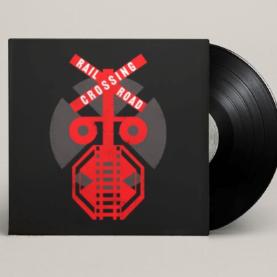 Railroad Crossing Train Lover Railroader Custom Vinyl Record Sleeves