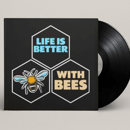 Beekeeper Bees Insects Flowers Bee Lover Plants Custom Vinyl Record Sleeves