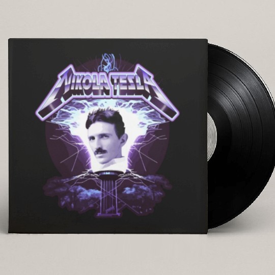 Nikola Tesla Heavy Metal Electricity by gnarly Custom Vinyl Record Sleeves
