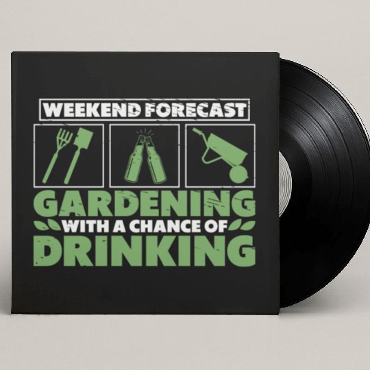 Gardener Drinking Gardening Plants Beer Lover Custom Vinyl Record Sleeves
