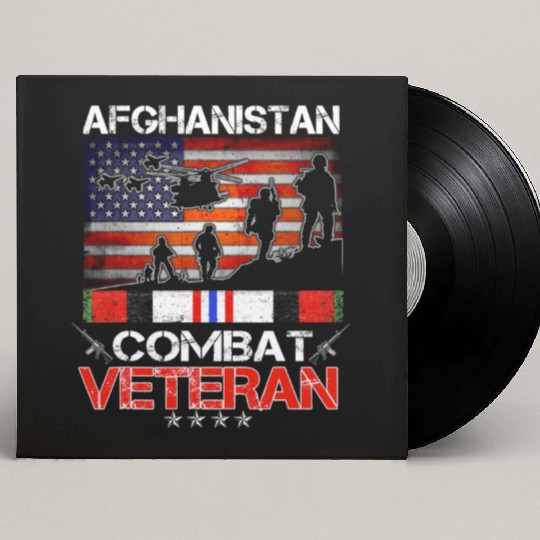 afghanistan combat veteran us veteran military Custom Vinyl Record Sleeves