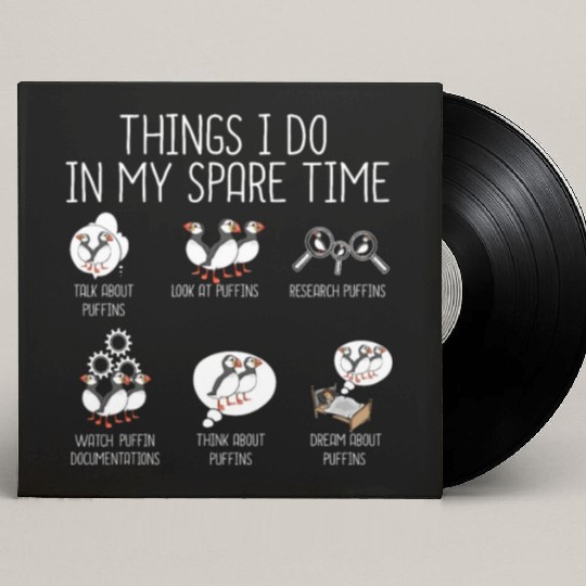 Funny Atlantic Puffin Bird Lover Women Puffin Custom Vinyl Record Sleeves