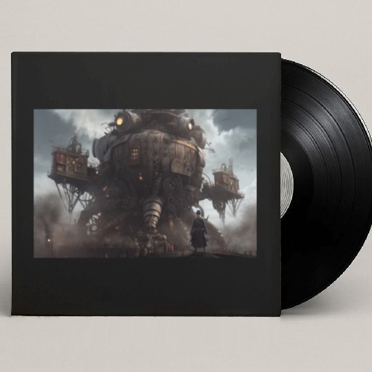 Dangerous Crab like Steampunk machine abstract Custom Vinyl Record Sleeves