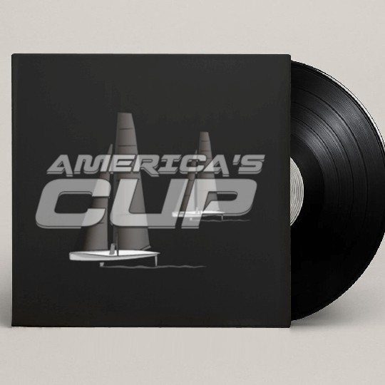 America s cup white Custom Vinyl Record Sleeves