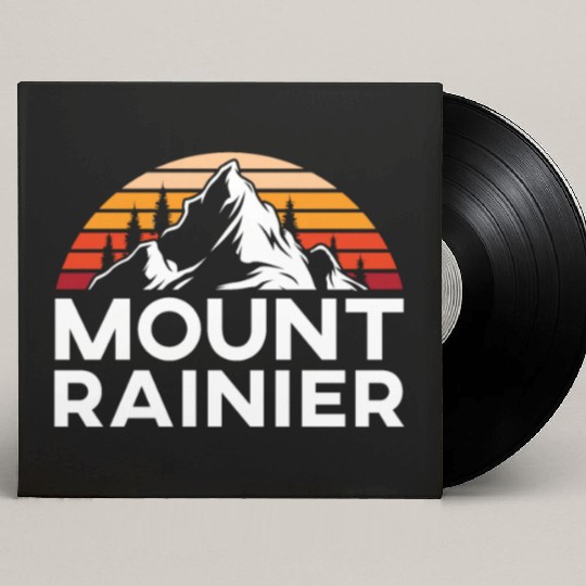 Mount Rainier Mountaineer Summit Sport Hiking Custom Vinyl Record Sleeves