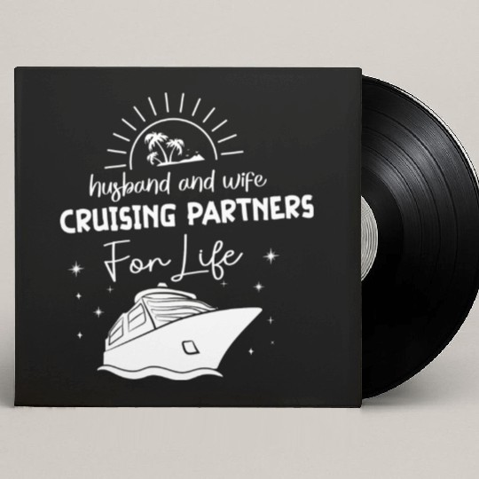 Husband And Wife Cruising Partners For Life Custom Vinyl Record Sleeves