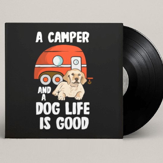 Dog Lover Camping Animal Camper Outdoors Custom Vinyl Record Sleeves