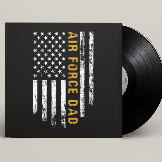 USA Flag Air Force Dad PILOT Custom Vinyl Record Sleeves