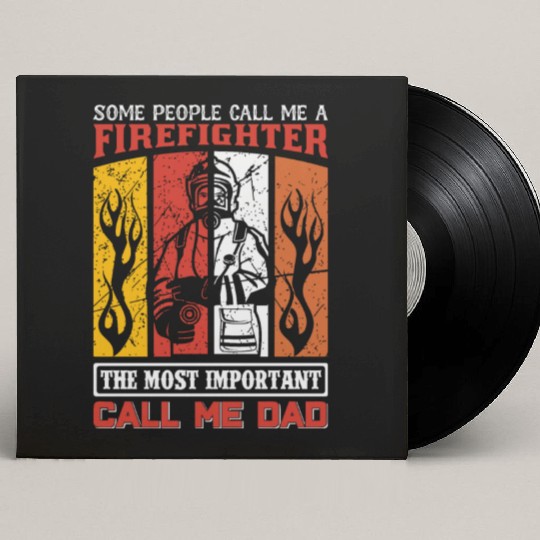 Firefighter Dad Custom Vinyl Record Sleeves