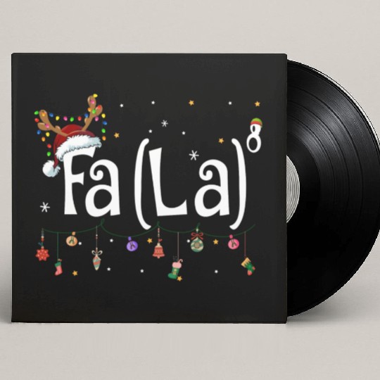 Fa La La 8 Math Teacher Christmas Custom Vinyl Record Sleeves