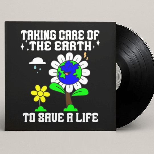 Taking care of the earth to save a life Earth day Custom Vinyl Record Sleeves
