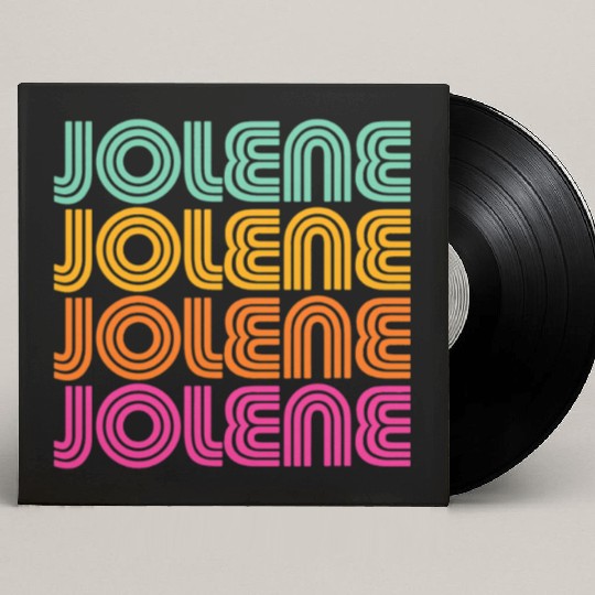 Jolene Retro Vintage 70s 80s Rainbow Pink Song Sun Custom Vinyl Record Sleeves