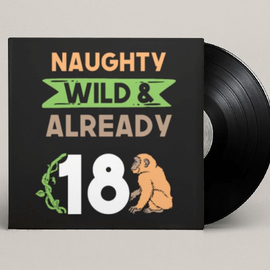Gift 18 years birthday girl boy Ape Monkey Custom Vinyl Record Sleeves