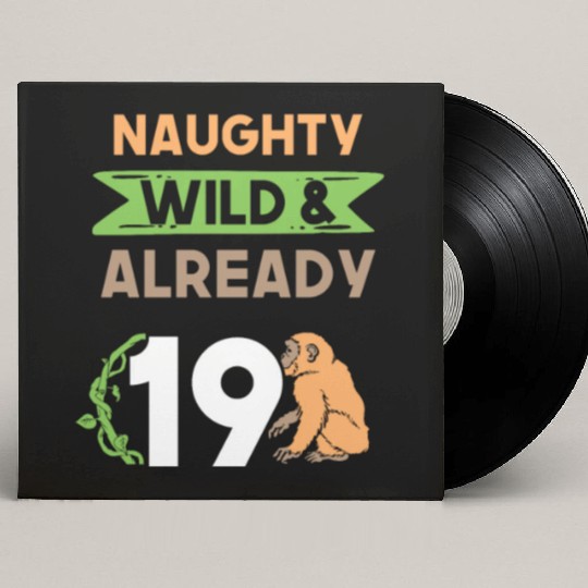 Gift 19 years birthday girl boy Ape Monkey Custom Vinyl Record Sleeves