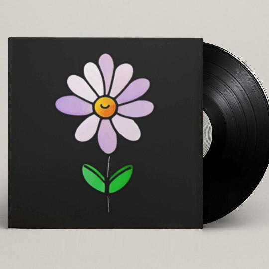 Lavender Flower Art Custom Vinyl Record Sleeves