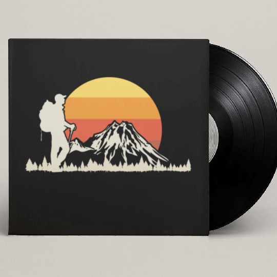 Hiking Hiker Mountain Custom Vinyl Record Sleeves