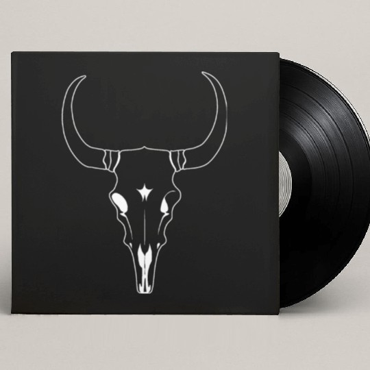 Cattle Skull Cow Skull Rodeo Western Skeleton Custom Vinyl Record Sleeves