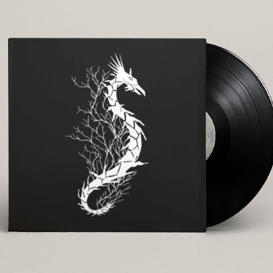Sea life, sea dragon, white Custom Vinyl Record Sleeves