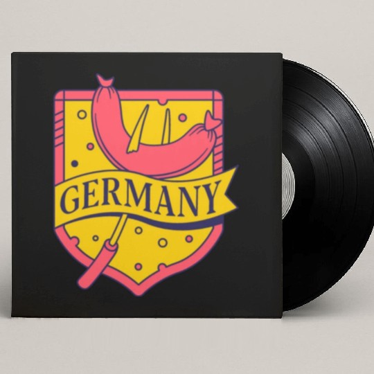 unique funny Germany Flag , German sausages Custom Vinyl Record Sleeves