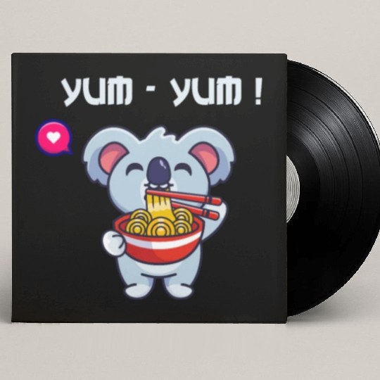 Yum Yum Ramen Noodle China Noodle Koala Japan Fans Custom Vinyl Record Sleeves