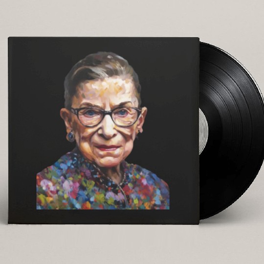 Ruth Bader Ginsburg portrait in a Monet style Custom Vinyl Record Sleeves