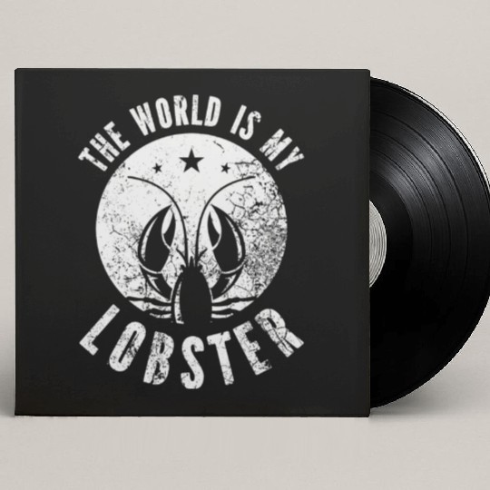The World Is My Lobster Funny Vintage Graphic Custom Vinyl Record Sleeves