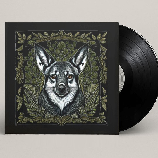 Leaf Whirlwind Corgi Custom Vinyl Record Sleeves