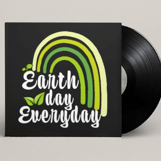Earth Day Everyday Rainbow Earth Day 2023 Teacher Custom Vinyl Record Sleeves