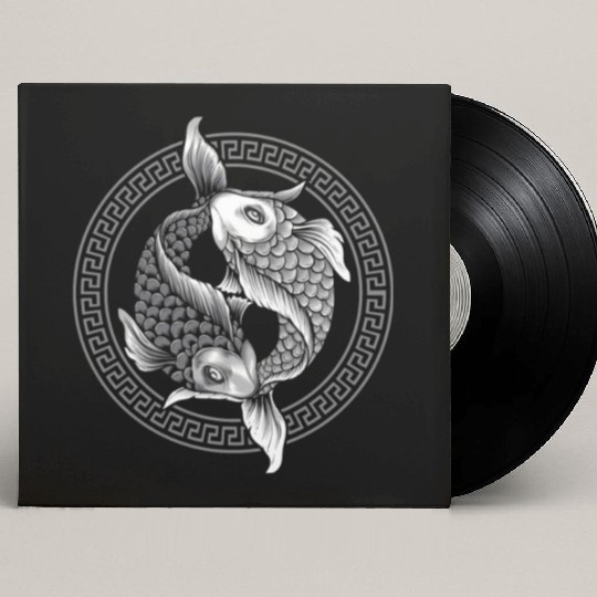 Yin Yang Koi Fish Custom Vinyl Record Sleeves