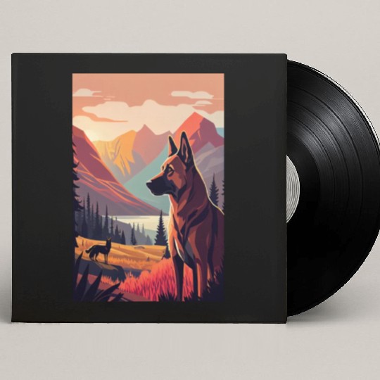 Belgian Malinois Nature Custom Vinyl Record Sleeves
