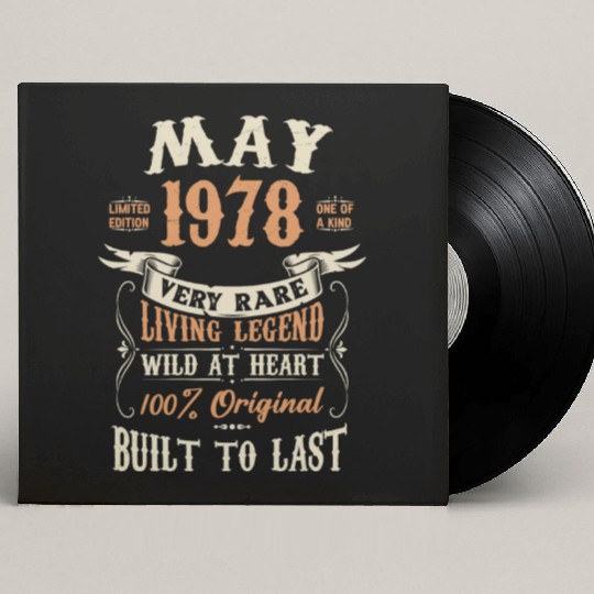 May 1978 Birthday Surprise Custom Vinyl Record Sleeves