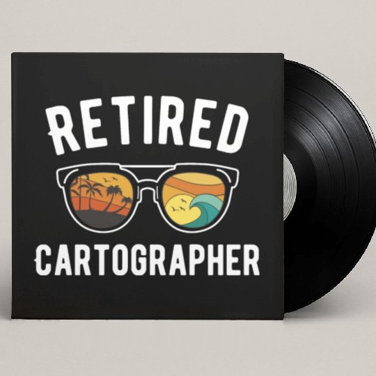 Retired Cartographer's Travel Adventure Design Custom Vinyl Record Sleeves